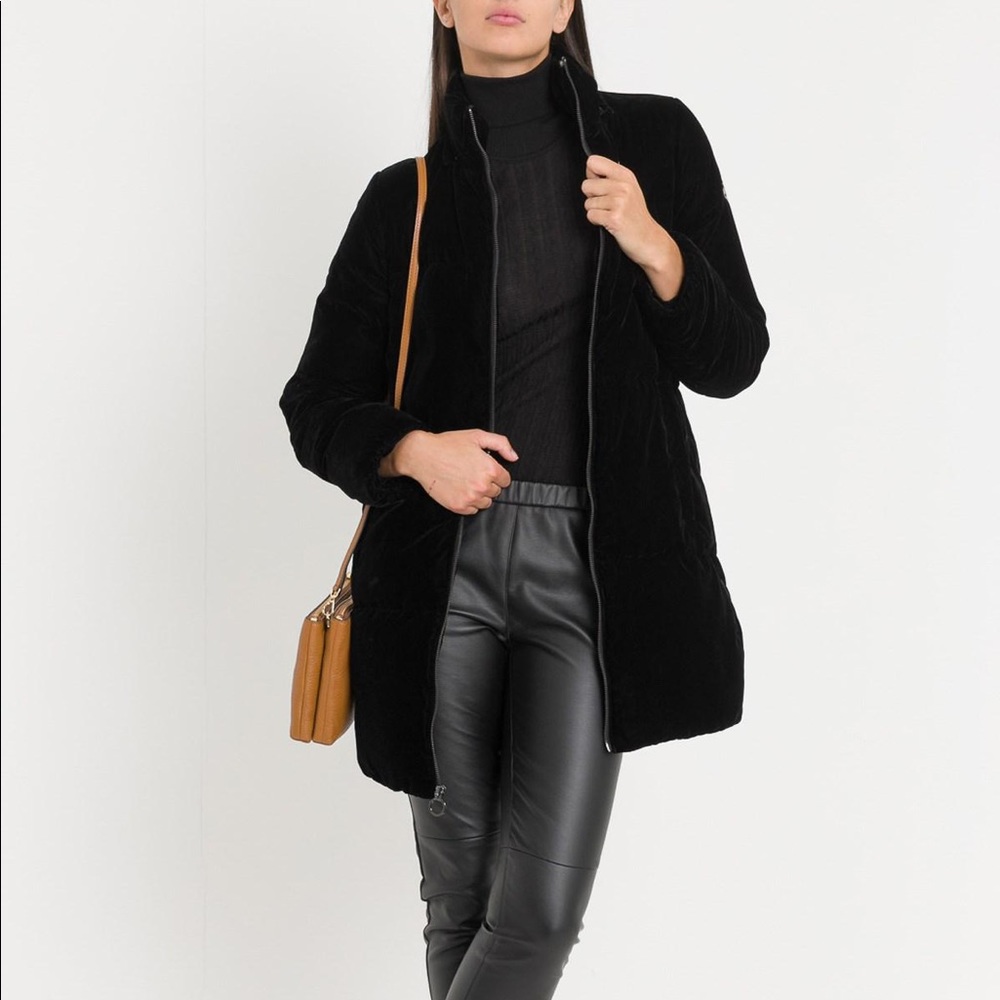 MICHAEL Kors Women’s Velvet Padded Hooded Coat